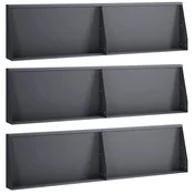 vidaXL Zadrževanje stene 6 kos 80 x 12 x 50 cm Jeklo Antracit