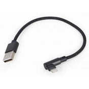 GEMBIRD USB kabl na Lightning/ CC-USB2-AMLML-0.2M pod uglom/ 0.2 m/ crna