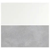 LYSEKIL Zidna ploca, dvostrano svijetlo siva/efekt betona mat bijela, 119.6x55 cm