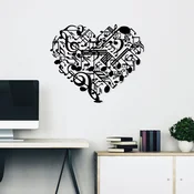 Wallity Zidna dekoracija Musical Heart, 60 x 74 cm, Crna