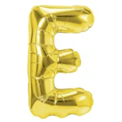 Zlati folijski balon črka E 40 cm