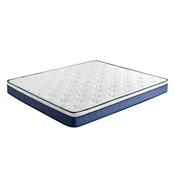 Songmics Vzmetnica žepkasta vzmet gel spominska pena 90x200x25 cm modra