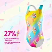 Sulang Jednodelni kupaci kostim za devojcice, Šareni