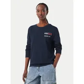 Tommy Jeans Bluza DW0DW23807 Mornarsko modra Relaxed Fit