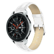 Elegantni remen Croc za Samsung Galaxy Watch 46 mm od prave kože - bijela
