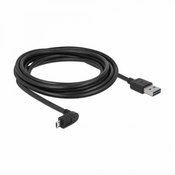 DELOCK Delock kabel USB A-B mikro kotni EASY 3m obojestranski 83857, (21028092)