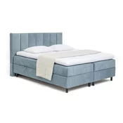 Modra boxspring postelja s prostorom za shranjevanje 180x200 cm Elva Bold Line – Bonami Selection