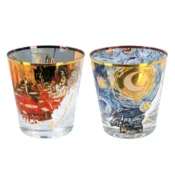 Carmani, kozarci za viski - VAN gogh/Terasa kavarne ponoči in Zvezdna noč