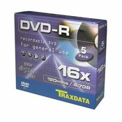 TRAXDATA DVD-R MEDIJ 16X SLIM BOX 5