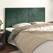 Uzglavlje tamnozeleno 180x5x118/128 cm baršunasto