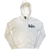 The Beatles Drop T Logo (Back Print) White S Ženske Kapuco