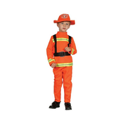 Gasilec oranžni otroški kostum