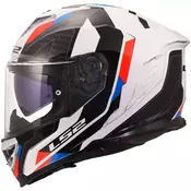 Integralna motociklisticka kaciga LS2 FF818 Storm III Sports sjajna bijelo-plavo-crvena