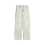 Bershka Kargo kavbojke siv denim