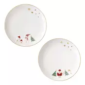 Set of 2 plates, with embossed design, 16cm, Let it Snow - Nuova R2S