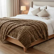 Meko prugasto cebe 140×200 cm Grace Braon boja ( VLK4010336-braon )