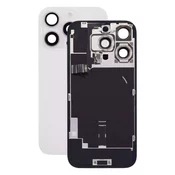 Apple iPhone 16 Pro - Stražnje staklo kucišta + staklo kamere + metalni okvir + Magsafe magnet (White Titanium)