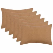 vidaXL Prevleka za blazino 6 pcs HEERLEN Bež 50 x 70 cm Bouclé
