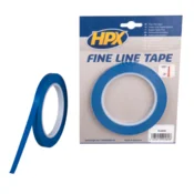 HPX Maskirni trak Fine Line 7500, moder, 9 mm x 33 m za PVC, linije, barvanje, maksimalna temperatura do 150 °C, fleksibilen