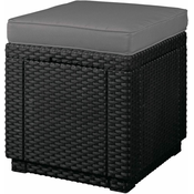 Allibert tabure Cube, tamno siv