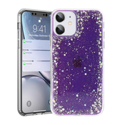 Silikonski ovitek z bleščicami SPARKLE za Samsung Galaxy S21 FE G990 - vijola