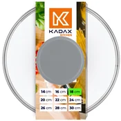 KADAX stekleni pokrov 18 cm univerzalni toplotno odporen pokrov za lonce in ponev, (5000551556)