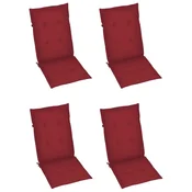 Jastuci za vrtne stolice 4 kom boja vina 120x50x3 cm od tkanine