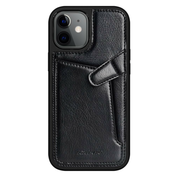 Premium hibriden ovitek Nillkin Stitch Pocket za iPhone 12 Mini - črn