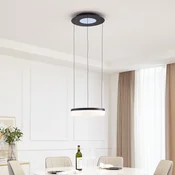 Lucande Smart LED obesek Squillo črna Tuya RGBW CCT - Dnevna soba/jedilnica - Sodobni - peščena črna, bela - Plastika
