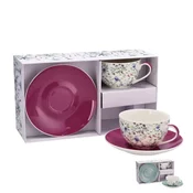 StaRDEČo Set skodelica za čaj Floral 250ml / 2 kos / več barv / porcelan
