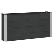 Povišena vrtna gredica Crna 150 x 30 x 72 cm