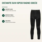 Tekton Pro Donji deo termo veša Activ Pants, Crni