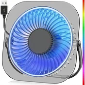 GOBRILLFUN rgb namizni ventilator usb siv
