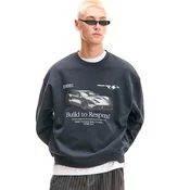Cropp - Pulover s potiskom - temno siva