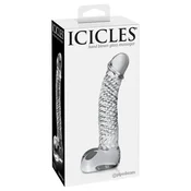Pipedream Stekleni dildo za penis s spiralo - Icicles št. 61