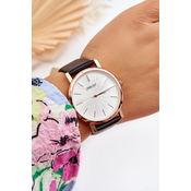 Womens watch with rose gold case Ernest Black Vega
