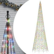 Vidaxl LED božično drevo 1534 LED barvita 500 cm