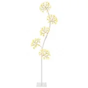 Vidaxl LED božično drevo v obliki črke S Bela 20 x 20 x 175 cm Jeklo