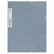 Gumena mapa, Prespan, A4, 15 mm, EXACOMPTA, Autentik, sivo-plava 55232E