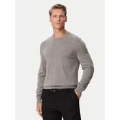 BOSS Pulover Leno  50571914 Rjava Regular Fit