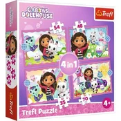 Trefl Set slagalica Gabbys Dollhouse, 4 komada, 207 delova