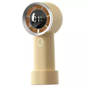 Ventilator Techsuit HX130 z digitalnim prikazovalnikom, ultra tih, 1200mAh - rumen