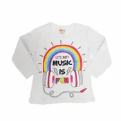 VRABAC Majica za bebe Rainbow, Bela