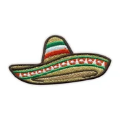 shumee Mehiški sombrero - samolepilna podlaga - vezen našitek/značka/emblem