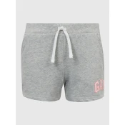 Gray girls shorts logo GAP
