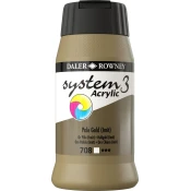 Daler Rowney System3 Akrilna barva Pale Gold Imitation 500 ml 1 kos