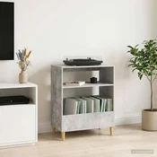vidaXL Stojalo za gramofon Betonsko siva 71 x 39,5 x 83 cm