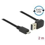 Delock kabel EASY-USB 2.0 konektor tipa A, zakrivljen gore/dolje USB 2.0 Micro-B tipa