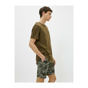Koton Mens Khaki Patterned Shorts & Bermuda