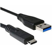Kabel USB 3.0 AM do Type-C (AM/CM), 1 m, črn
